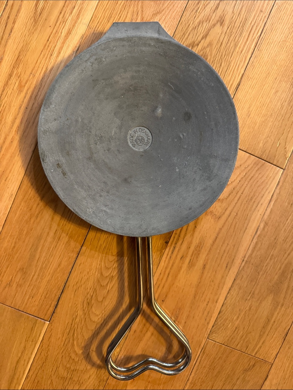 VTG Heart Waffle Made in Denmark Cast Iron Skillet